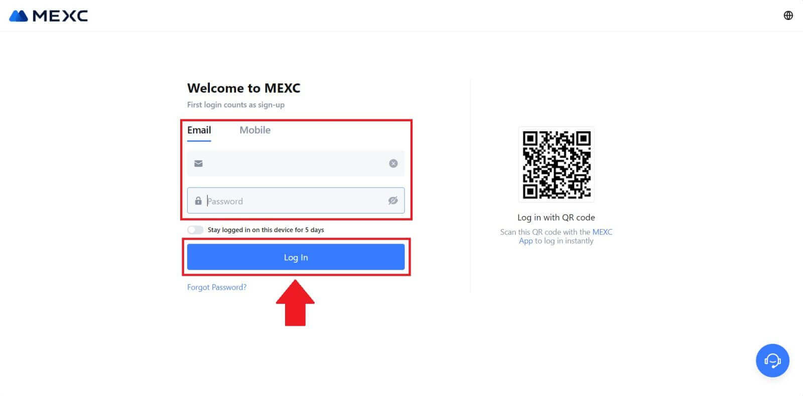 كيفية تسجيل الدخول إلى MEXC كيفية تسجيل الدخول إلى MEXC