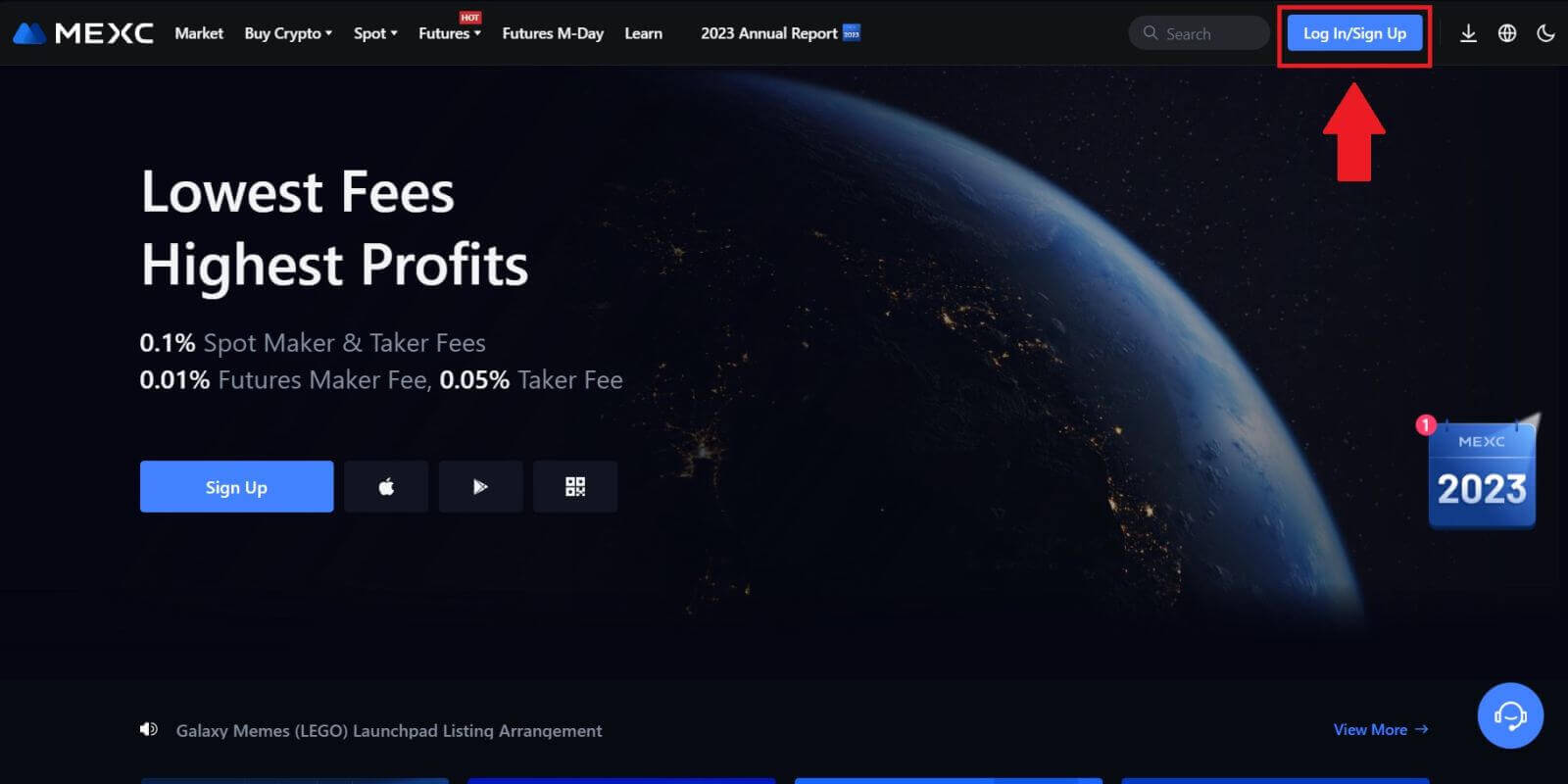 Cách đăng nhập vào MEXC