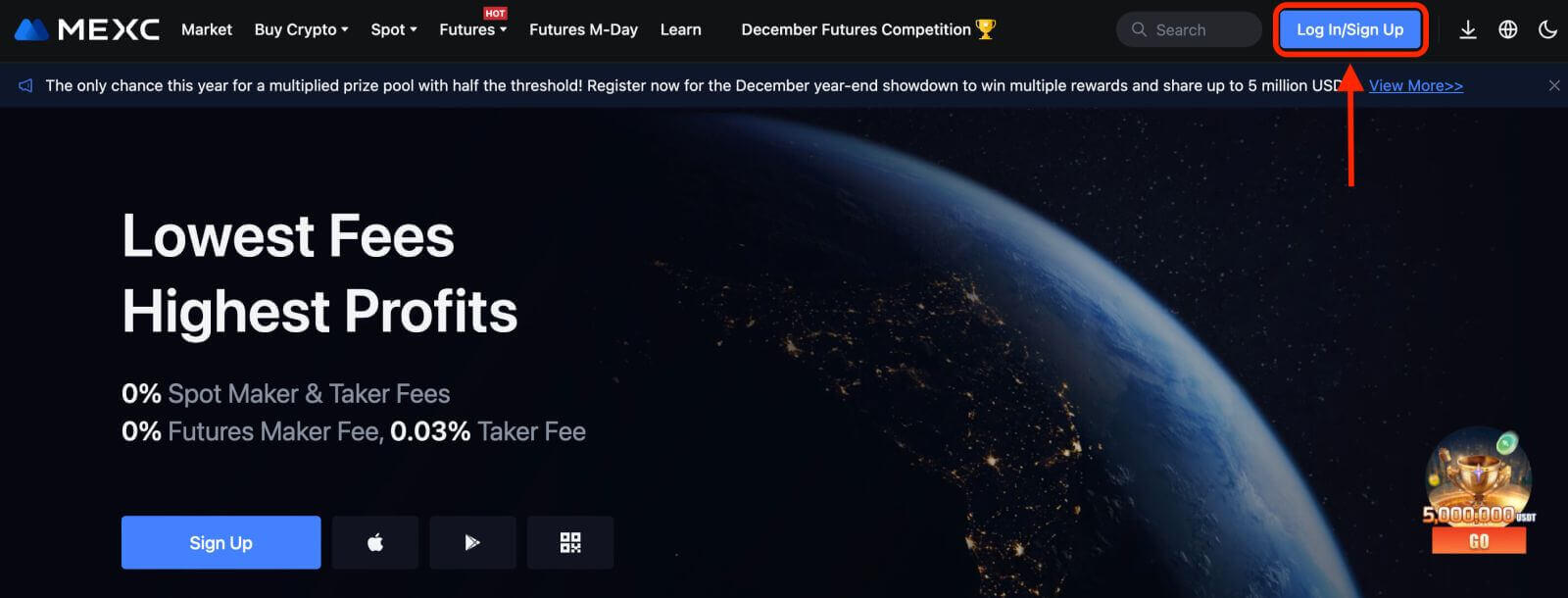 MEXCへの登録と入金方法 MEXCへの登録と入金方法
