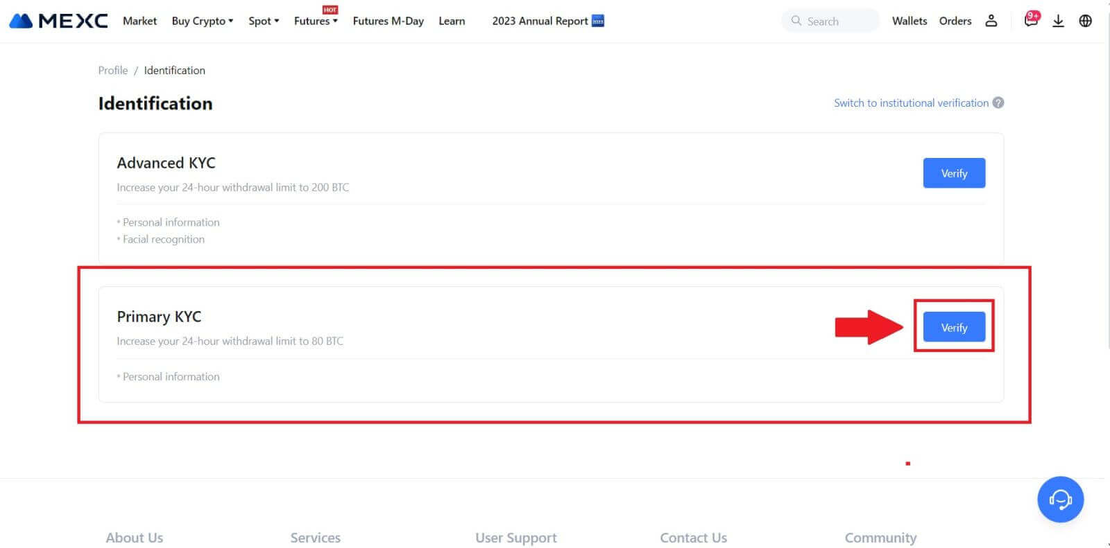 How to Verify Account in MEXC