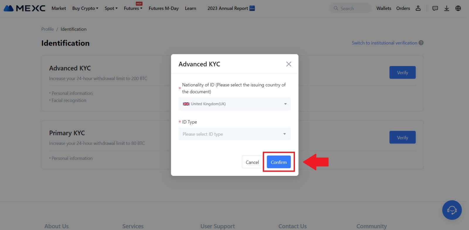 How to Verify Account in MEXC