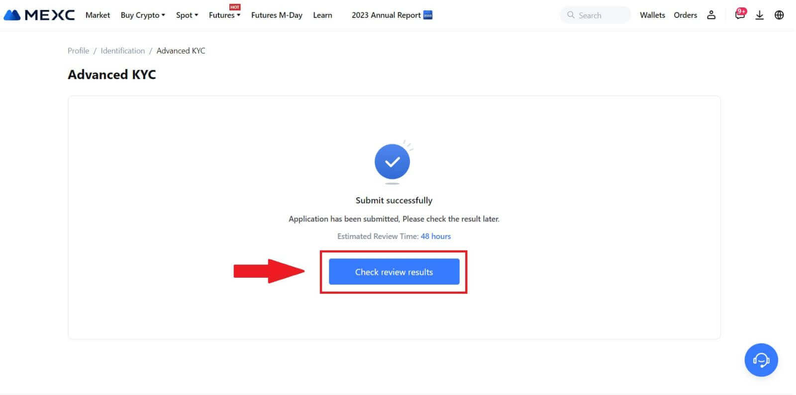 MEXCでアカウントを確認する方法 MEXCでアカウントを確認する方法