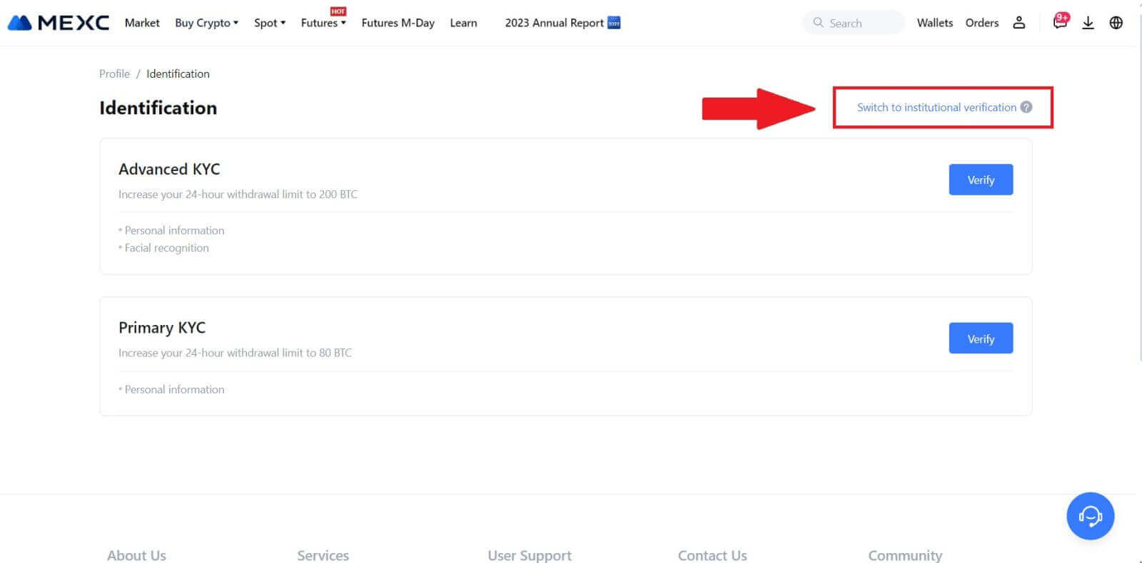 How to Verify Account in MEXC