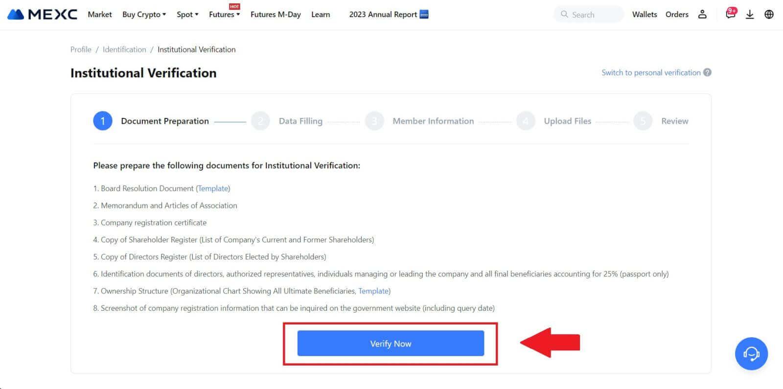 How to Verify Account in MEXC